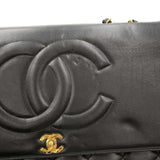 Chanel Chain Shoulder Bag Coco Mark Deca Matelasse Single Flap Lambskin CHANEL Black