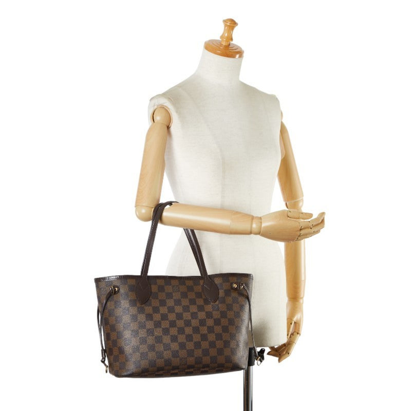 Louis Vuitton Damier Neverfull PM Handbag Tote Bag N51109 Brown PVC Leather Women's LOUIS VUITTON