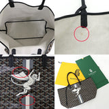 GOYARD Saint Louis PM Tote Bag Marquee Super Monkey Goyardine Canvas Black