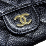 CHANEL Timeless Classic Coco Mark Business Card Holder AP0214 Seal 3 Caviar Skin Black