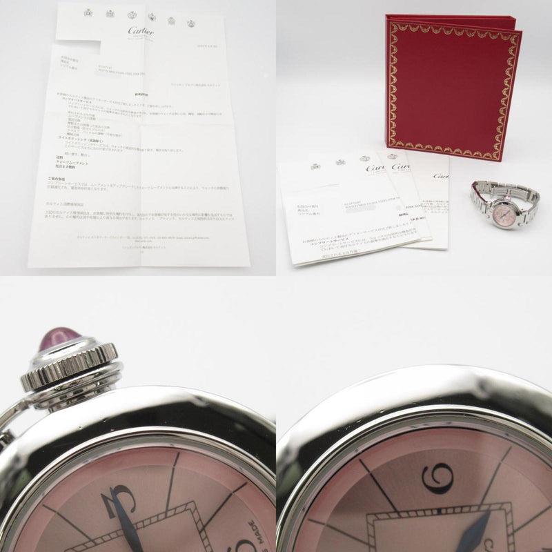 CARTIER Miss Pasha watch, stainless steel, ladies, pink, W3140008