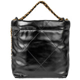 CHANEL 22 Handbag Chain Shoulder Bag Black Calf AS3980 Hobo