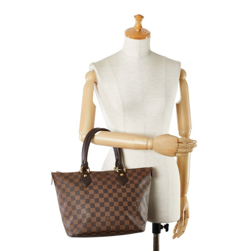 Louis Vuitton Damier Saleya PM Handbag Tote Bag N51183 Brown PVC Leather Women's LOUIS VUITTON