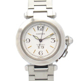 Cartier Pasha C Big Date Wristwatch Stainless Steel Men's Women's White W31044M7