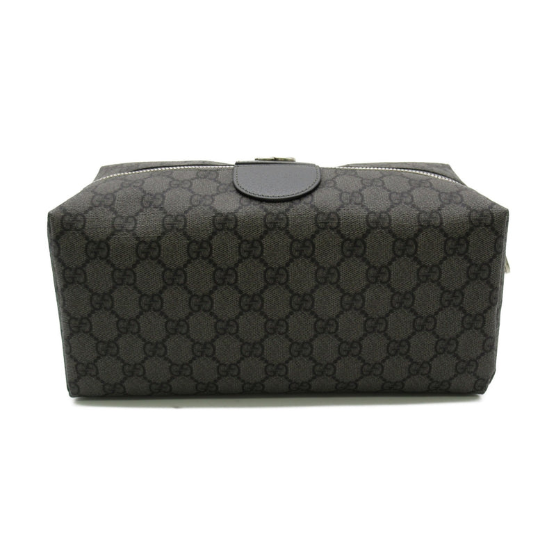 GUCCI Cosmetic porch Gray leather GG Supreme 572767UULBN1244