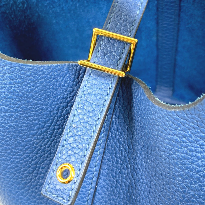 Hermes Picotin Lock PM bag 18 Hand Bag Blue france GoldHardware