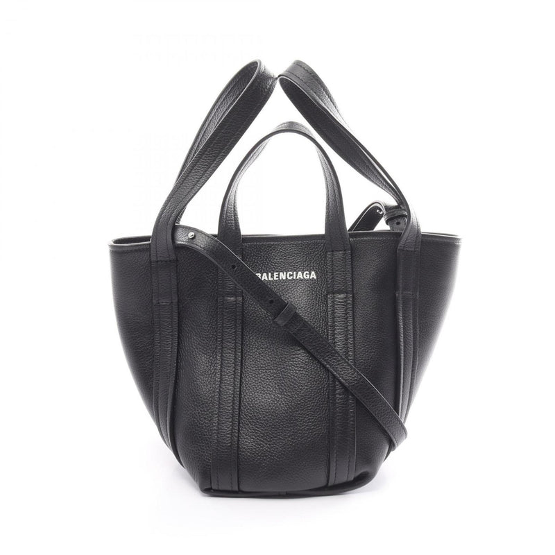 BALENCIAGA Everyday XS North South Handbag Bag Leather Women's Black 672793