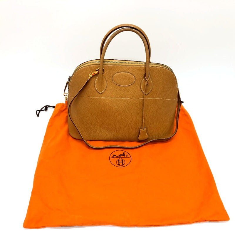 Hermes 2WAY bag Hand Bag Sabr Brown GoldHardware