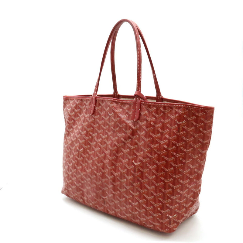 GOYARD Saint Louis PM Tote Bag Shoulder Coated Canvas Leather Red White