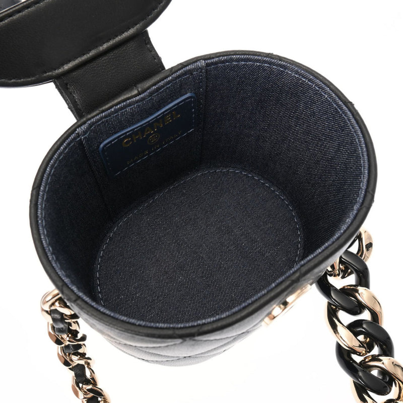 CHANEL Chanel Matelasse Vanity Chain Shoulder Black Women's Lambskin Bag