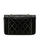 Chanel Matelasse Diana 23 Chain Shoulder Bag Black Lambskin Women's CHANEL