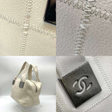 Chanel Chocolate Bar Handbag Coco Mark Boston Soft Caviar Skin Leather CHANEL