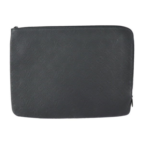 LOUIS VUITTON Etuit Voyage Second Bag M59479 Taurillon Leather Black Clutch Pouch Monogram L-shaped Zipper Vuitton