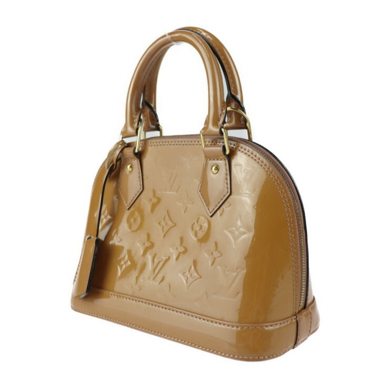 LOUIS VUITTON Alma BB Handbag M91585 Monogram Vernis Rose Vereur Beige Gold Hardware 2WAY Shoulder Bag Vuitton