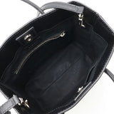 BALENCIAGA Tote XXS Bag Handbag Shoulder Leather Black White 597858