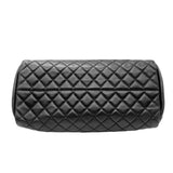 CHANEL Mademoiselle Bowling Bag Shoulder Handbag Lambskin Black No. 15 Chain Coco Mark Quilted Ladies