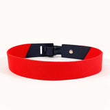 HERMES Croisière H Belt Canvas/Veau Epsom Red Z Stamped Women's N4044339