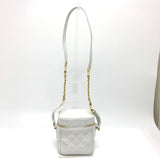 Chanel CC Mark Vanity Shoulder Bag White GoldHardware