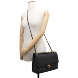 Chanel Chain Shoulder Bag Matelasse 30 Coco Mark Caviar Skin A58600 Dekamato Black