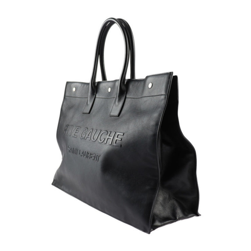 Yves Saint Laurent SAINT LAURENT PARIS Saint Laurent Paris Rive Gauche Tote Bag 587273 Leather Black Handbag