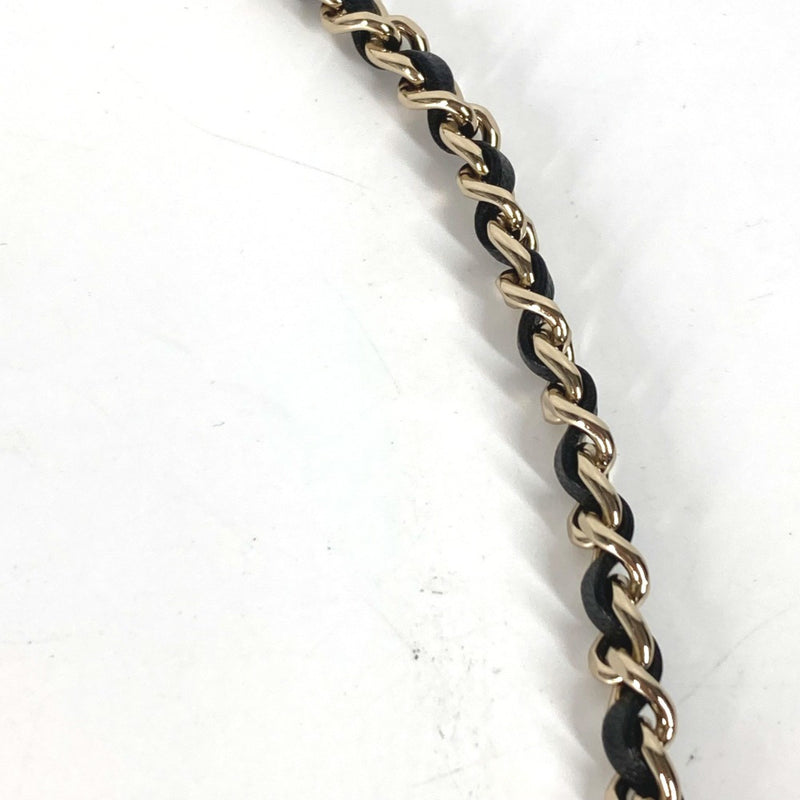 Chanel B22C 3 Chain Faux Pearls belt Black Gold