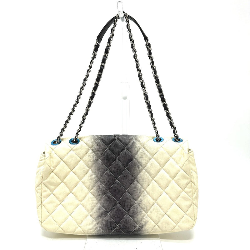 Chanel CC Mark Chain Bag Double Chain Bag Shoulder Bag WhiteBased SilverHardware