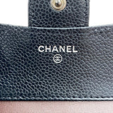 CHANEL Classic Small Flap Wallet Random Number Tri-Fold Caviar Skin AP0231 Black Matelasse Women's