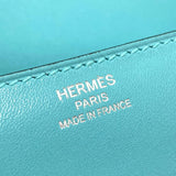 Hermes Mini Shell Schmidy bag shawl Shoulder Bag Blue Atoll blue SilverHardware