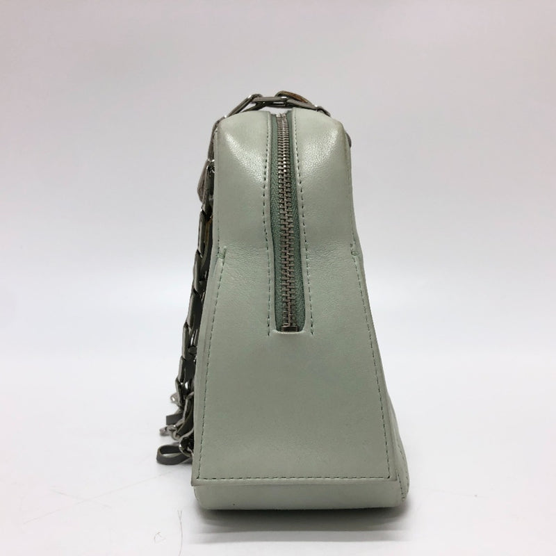 Chanel Mademoiselle Chain Bag Shoulder Bag Green SilverHardware