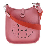 HERMES Evelyne TPM Shoulder Bag Amazon Taurillon Clemence Rose Azalea Made in France 2020 Pink/Red Y Crossbody Snap Button EvelyneTPM Women's