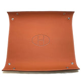 Hermes HERMES Vide Poche Tray Brown Orange Leather Men's Women's U Stamp