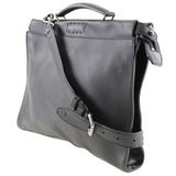 FENDI Peekaboo Business Bag Seria 2WAY Shoulder Calf Made in Italy Black 2way A4 Open Men's