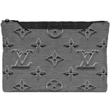 Louis Vuitton Clutch Bag Pochette Reversible Textile Gray Black Rainbow M68777 f-20435 Handbag Nylon Canvas Leather FH0230 LOUIS VUITTON Monogram LV