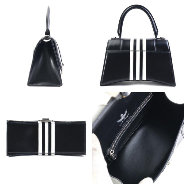 BALENCIAGA Handbag Shoulder Bag Adidas Collaboration Hourglass Small Leather Black Women's 593546 a0474