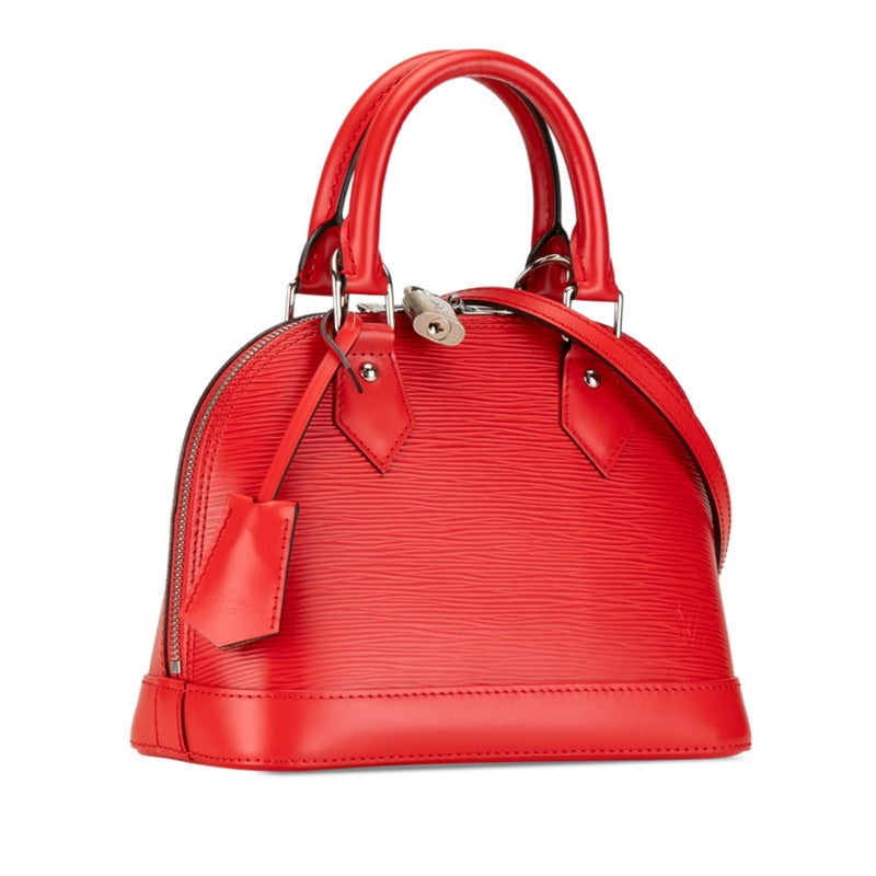 Louis Vuitton Epi Alma BB Handbag Shoulder Bag 2WAY M41160 Coquelicot Red Leather Women's LOUIS VUITTON