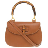 Gucci Bamboo Leather Brown 000 01 0633 Handbag 0175 GUCCI