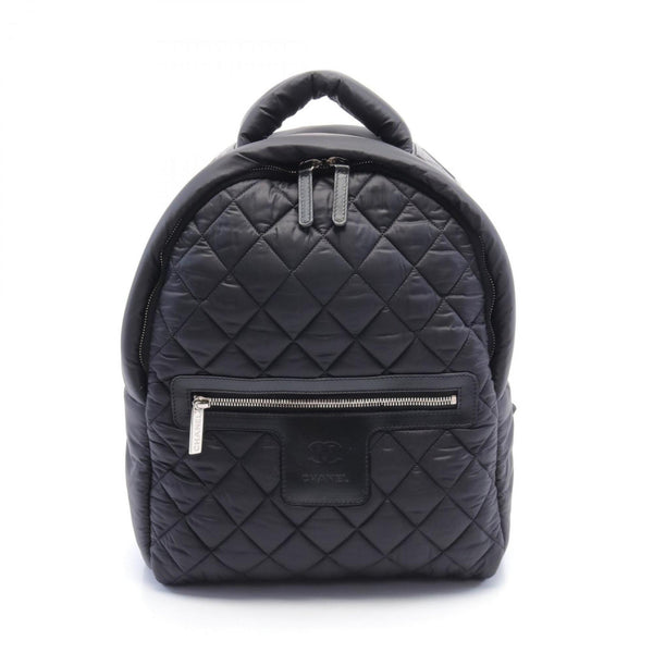 CHANEL Coco Cocoon Backpack Bag Nylon Leather Women's Black A92559