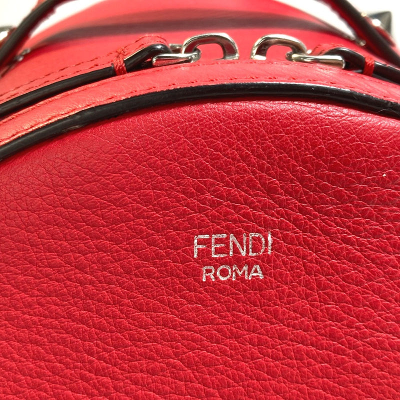 Fendi 8BZ038 Valentine limited color studs Backpack Backpack Red Red