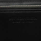 Bottega Veneta Wallet BOTTEGA VENETA Long Intrecciato Zip Up Around 649607 Calf Black