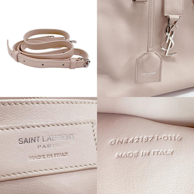 Saint Laurent SAINT LAURENT Shoulder Bag Handbag Baby Cabas Leather Light Pink Women's 421871 z1003