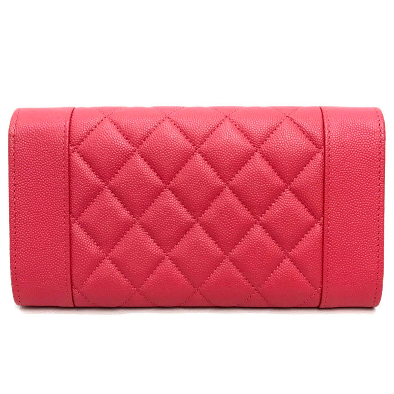 Chanel A80971 CC Mark Two fold Long Wallet pink