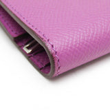 Hermes Bearn Women's Epsom Leather Long Wallet (tri-fold) Purple