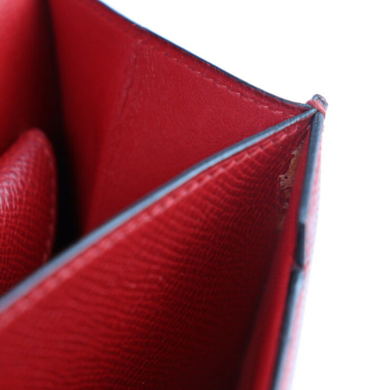 HERMES Hermes Faco Clutch Bag Couchbel Red Series Second 〇T Engraved