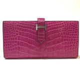 Hermes Bearn Souffle Bifold Long Wallet Rose Shepherd pink SilverHardware