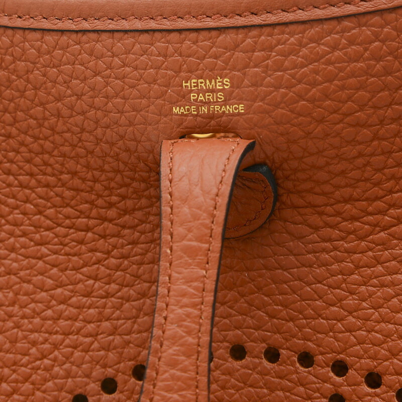 Hermes Evelyn TPM Shoulder Bag Maxiquadrille Cuivre B Stamp