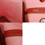 HERMES Garden TPM Tote, Rose Sakura, Palladium Hardware, T Stamp (around 2015), Women's Toile Officier/Negonda Handbag