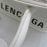 Balenciaga VILLE TOP HANDLE S 550645 Women's Leather Handbag,Shoulder Bag White