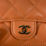 Chanel AP0230 CC Mark Compact wallet Trifold wallet Orange GoldHardware