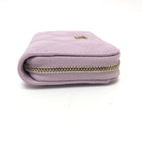 CHANEL AP0216 Coco Mark Matelasse Classic Zip Coin Purse Wallet/Coin Case Wallet Caviar Skin Women's Purple