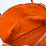 HERMES Bolide 31 Handbag Shoulder Bag Taurillon Clemence Leather Fu Orange